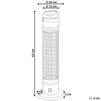 Stufa elettrica da esterno colore nero 1000 W freestanding portatile esterno giardino patio