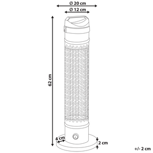 Stufa elettrica da esterno colore nero 1000 W freestanding portatile esterno giardino patio