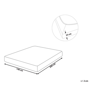 Lenzuolo con angoli cotone bianco 140 x 200 cm coprimaterasso elasticizzato modello classico a tinta unita camera da letto classica