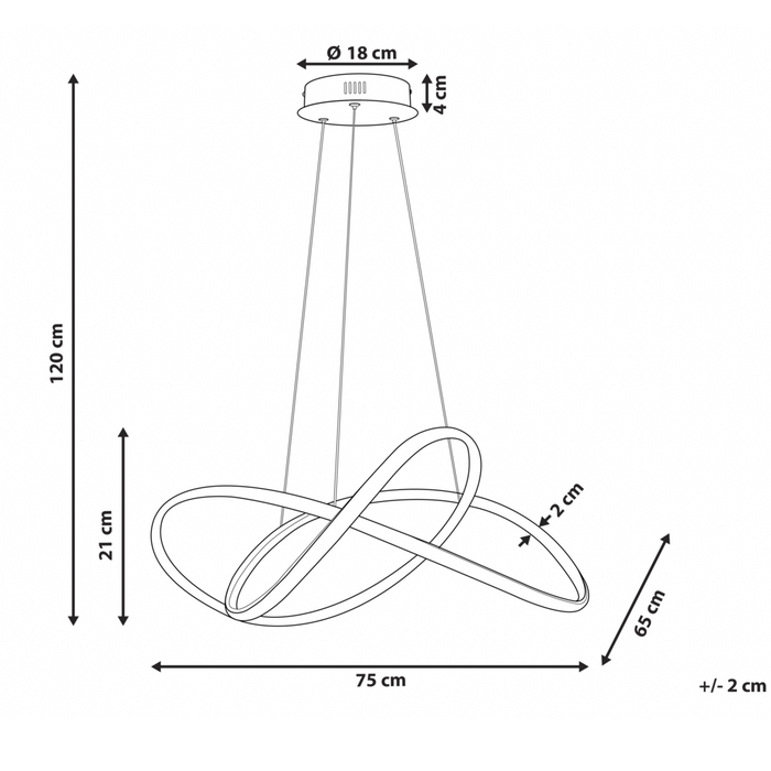 Moderna Lampada a Sospensione Illuminazione Integrata Luce LED Novità Nodo Forma Oro