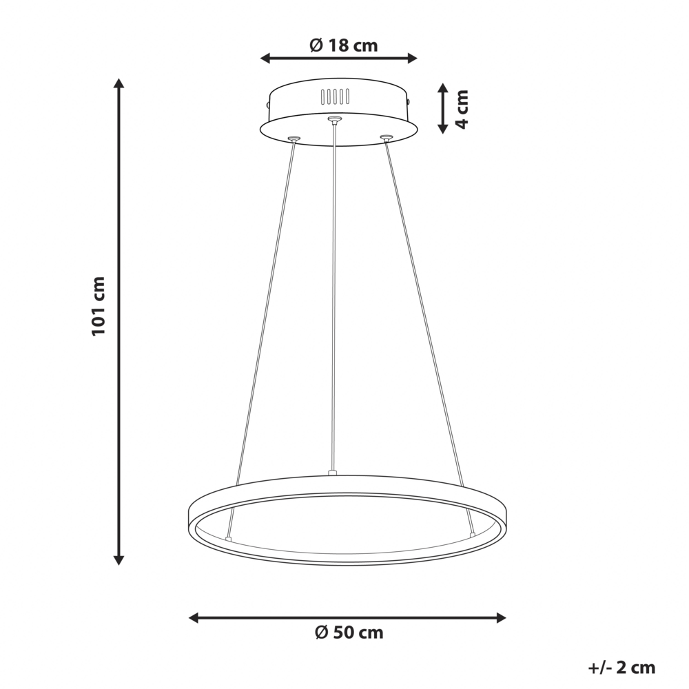Moderna Lampada a Sospensione Illuminazione LED Integrata Anello Rotondo ø 50 cm Oro Rosa