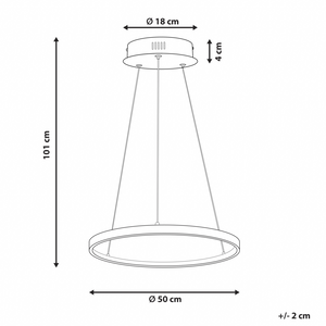 Moderna Lampada a Sospensione Illuminazione LED Integrata Anello Rotondo ø 50 cm Oro Rosa