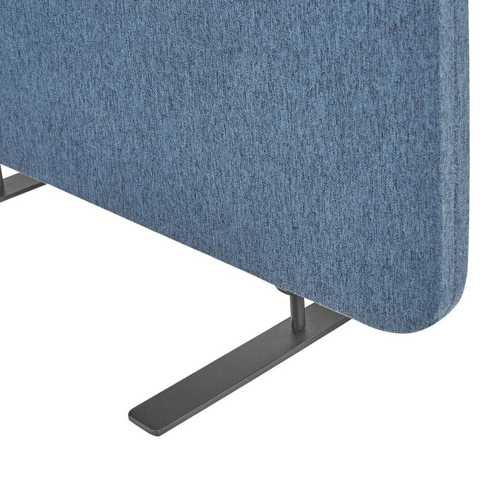 Paravento acustico a 3 ante separè divisorio ufficio blu moderno