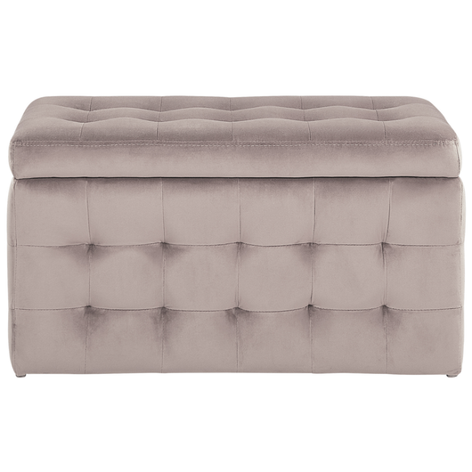 Pouf Cassapanca Imbottito in Velluto di colore Rosa Stile Chesterfield moderno glamour
