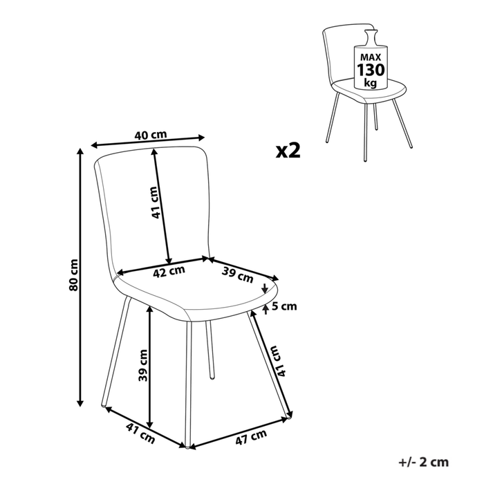 Set di 2 Sedie da Pranzo Velluto Verde Gambe in Metallo dorato senza braccioli Retro Glam