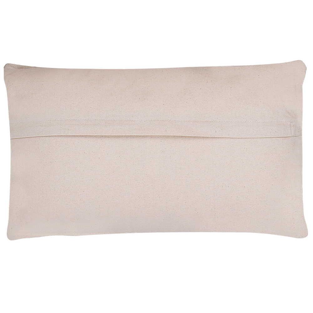 Cuscino boho in cotone con motivo geometrico stampato 30 x 50 cm multicolore