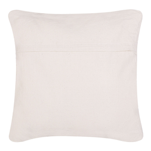 Cuscino boho in cotone con motivo geometrico 45 x 45 cm beige e blu