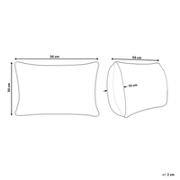 Cuscino boho in cotone con motivo geometrico stampato 30 x 50 cm multicolore