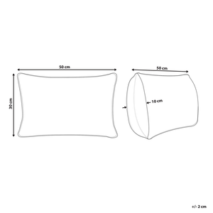 Cuscino boho in cotone con motivo geometrico stampato 30 x 50 cm multicolore