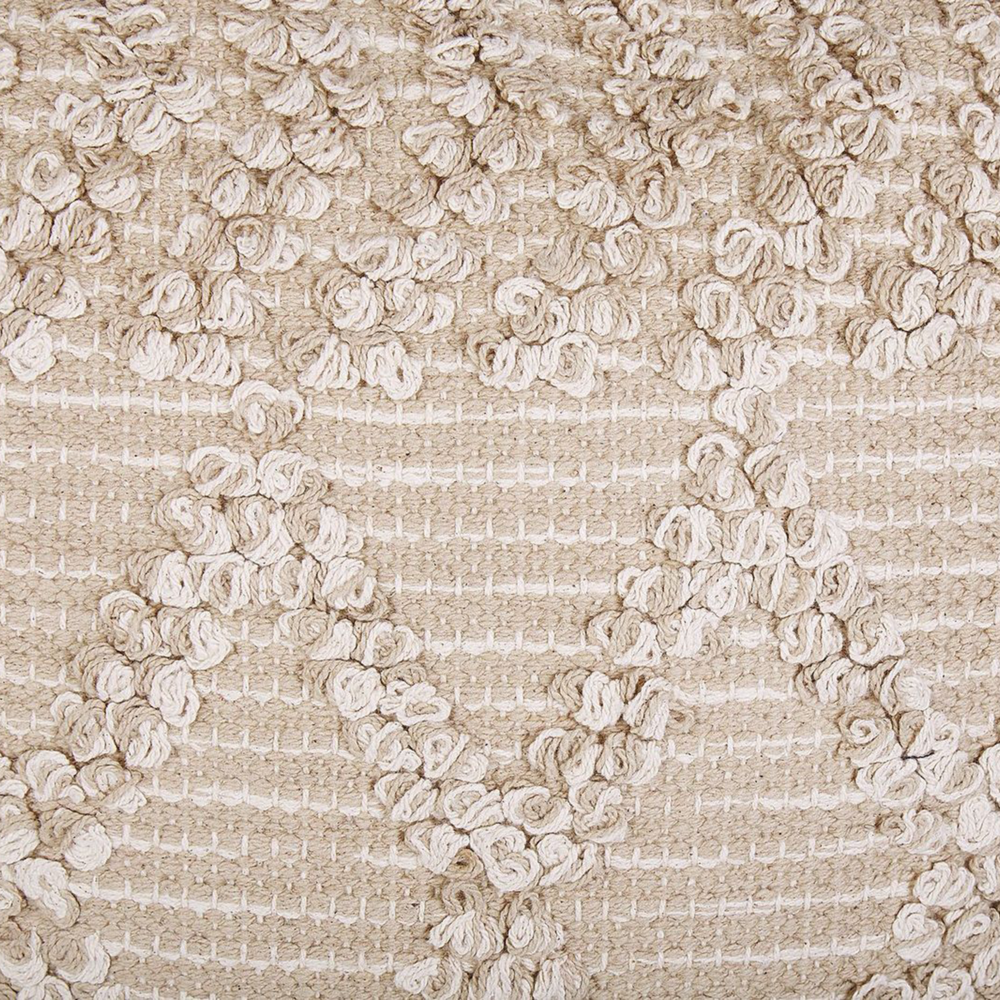 Set di 2 cuscini stile boho beige cotone motivo geometrico 45 x 45 cm accessori soggiorno