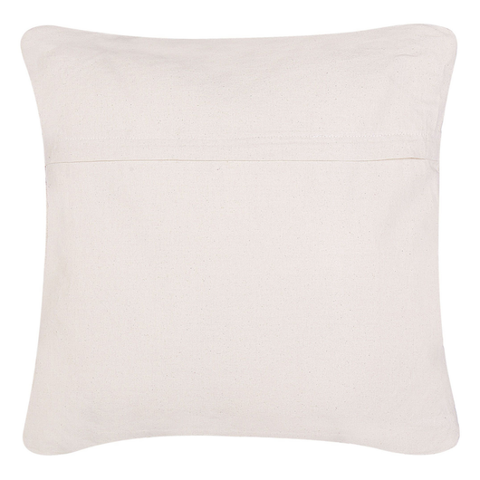 Set di 2 cuscini decorativi beige e blu in cotone 45 x 45 cm Modello geometrico fatto a mano fodera rimovibile con imbottitura stile boho