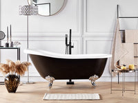 Vasca da Bagno Freestanding in Acrilico Sanitario Nero 153 x 77 cm