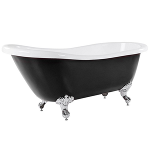 Vasca da Bagno Freestanding in Acrilico Sanitario Nero 153 x 77 cm