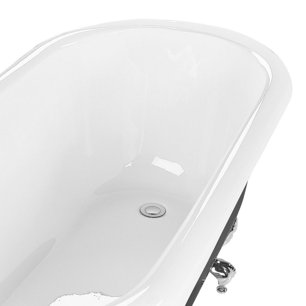 Vasca da Bagno Freestanding in Acrilico Sanitario Nero 153 x 77 cm