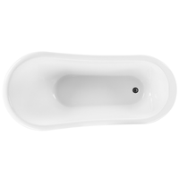 Vasca da Bagno Freestanding in Acrilico Sanitario Rosso 170 x 80 cm