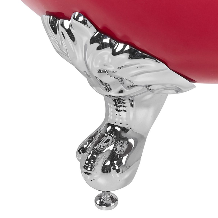 Vasca da Bagno Freestanding in Acrilico Sanitario Rosso 153 x 77 cm