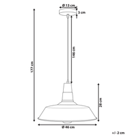 Lampada a sospensione da soffitto a 1 luce bianca con paralume rotondo in alluminio lucido da cucina moderna