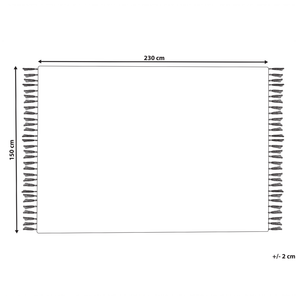 Tappeto in poliestere Multicolore motivo astratto acquerello cotone 150 x 230 cm nappe fatto a mano