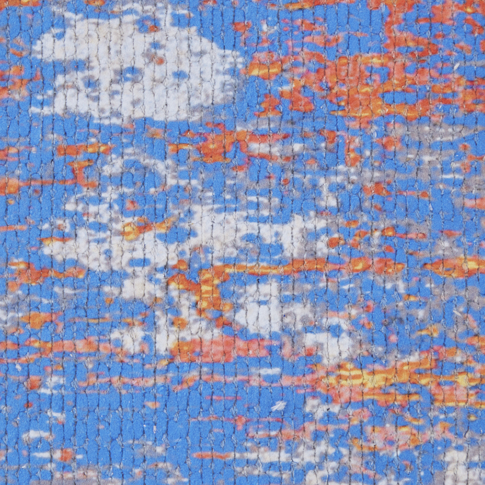 Tappeto in poliestere Multicolore motivo astratto in cotone fatto a mano con nappe 140 x 200 cm