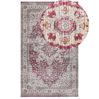Tappeto orientale anticato soggiorno beige e rosso 150 x 230 cm