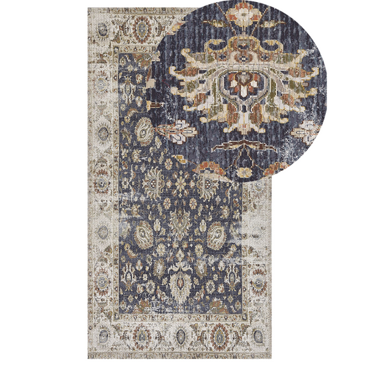 Tappeto orientale soggiorno rettangolare fatto a mano 80 x 150 cm Multicolore