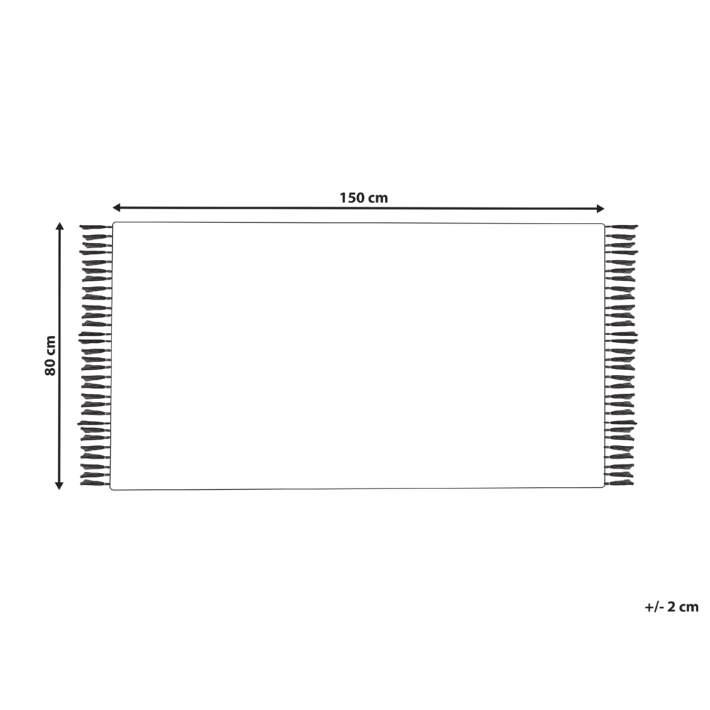 Tappeto minimalista beige in cotone con motivo geometrico 80 x 150 cm