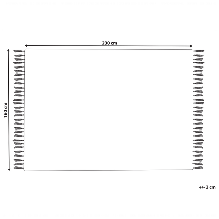 Tappeto minimalista beige in cotone con motivo geometrico 160 x 230 cm