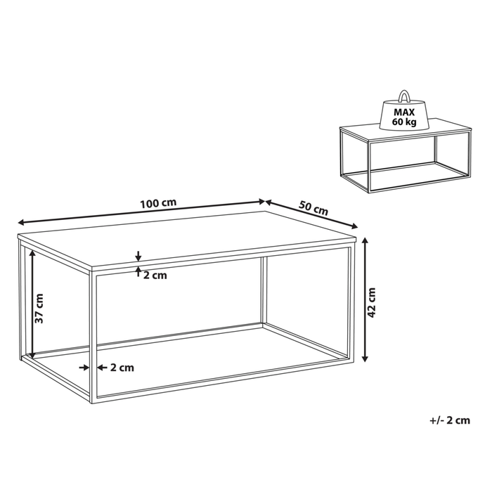 Tavolino Piano in Vetro Struttura in Metallo Nero 100 x 54 cm Rettangolare Moderno Soggiorno Minimalista