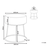 Poggiapiedi Velluto Rosa con Base in Metallo dorato Glam Modern