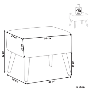 Poggiapiedi in Cotone color Verde Menta con Gambe in Legno Motivo Orientale stile etnico