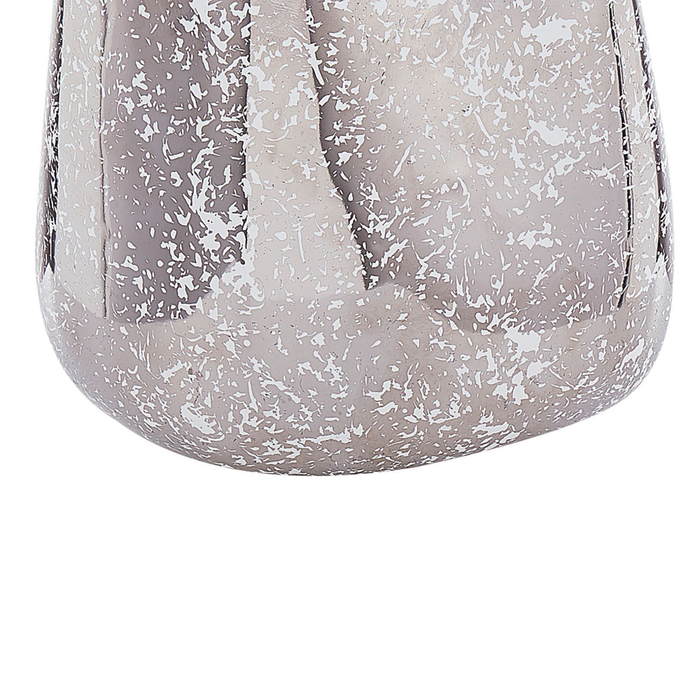 Vaso Decorativo Argento gres porcellanato 20 cm Accessorio Per La Casa Da Tavolo Pezzo Stile Glamour