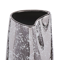 Vaso Decorativo Argento gres porcellanato 27 cm Accessorio Per La Casa Da Tavolo Pezzo Stile Glamour