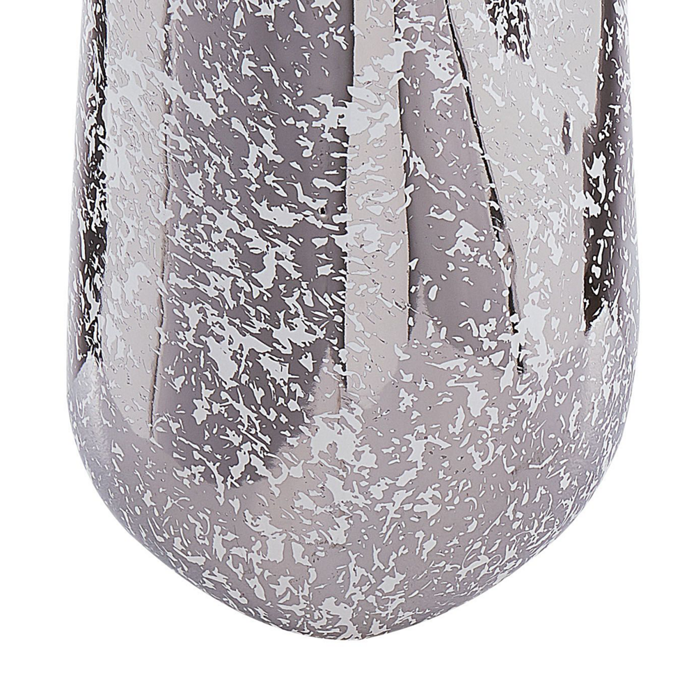 Vaso Decorativo Argento gres porcellanato 27 cm Accessorio Per La Casa Da Tavolo Pezzo Stile Glamour