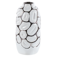 Vaso per fiori in gres porcellanato bianca 28 cm Accessorio per la casa Pezzo d'Stile glamour