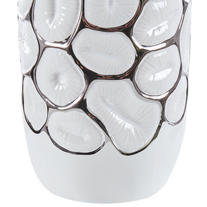 Vaso per fiori in gres porcellanato bianca 28 cm Accessorio per la casa Pezzo d'Stile glamour