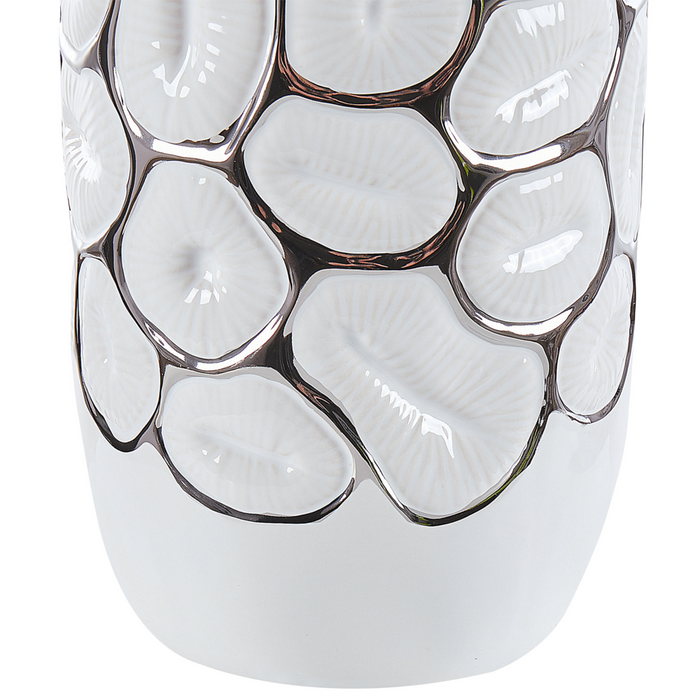 Vaso per fiori in gres porcellanato bianca 28 cm Accessorio per la casa Pezzo d'Stile glamour