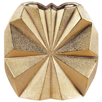 Vaso per fiori in gres porcellanato dorata 25 cm impermeabile Accessorio per la casa Stile glamour