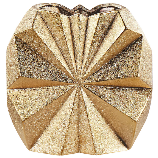 Vaso per fiori in gres porcellanato dorata 25 cm impermeabile Accessorio per la casa Stile glamour