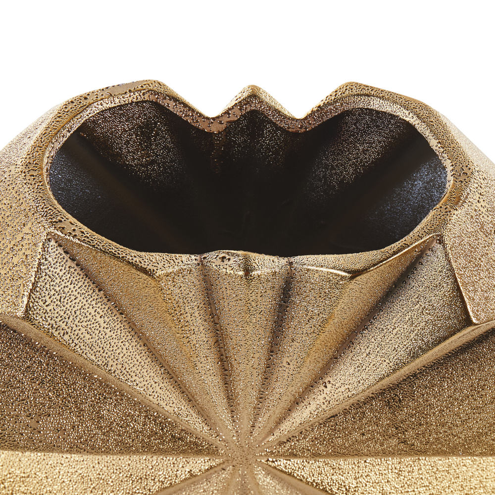 Vaso per fiori in gres porcellanato dorata 25 cm impermeabile Accessorio per la casa Stile glamour