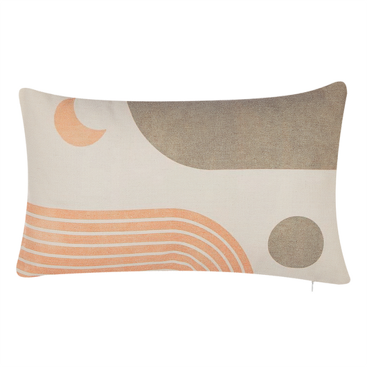 Set di 2 cuscini decorativi in cotone poliestere multicolore 30 x 50 cm motivo astratto vernice stampata accessori decorativi