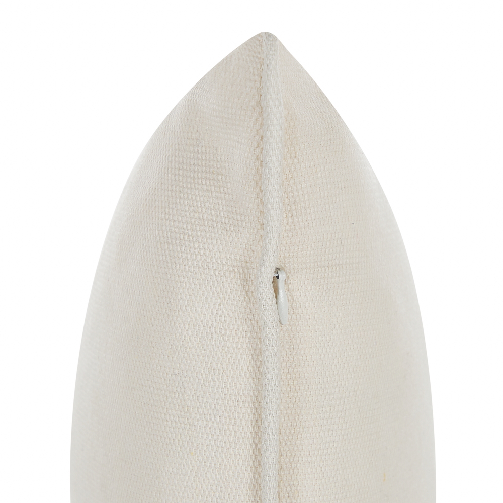 Set di 2 cuscini in tessuto bianco misto cotone e poliestere 45 x 45 cm decorativo morbido accessorio per la casa tinta unita