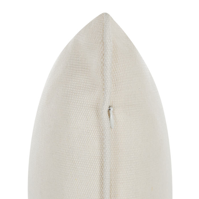 Set di 2 cuscini in tessuto bianco misto cotone e poliestere 45 x 45 cm decorativo morbido accessorio per la casa tinta unita