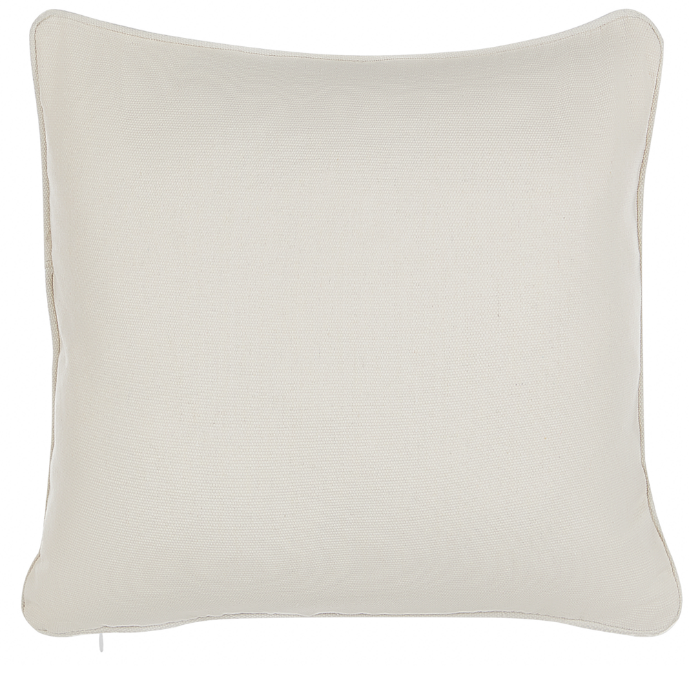 Set di 2 cuscini in tessuto bianco misto cotone e poliestere 45 x 45 cm decorativo morbido accessorio per la casa tinta unita