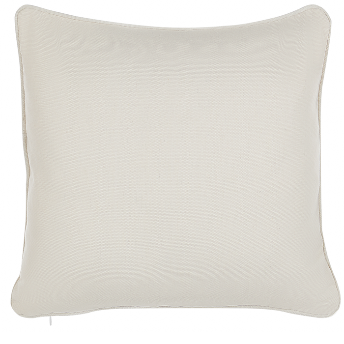 Set di 2 cuscini in tessuto bianco misto cotone e poliestere 45 x 45 cm decorativo morbido accessorio per la casa tinta unita