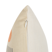 Set di 2 cuscini beige e grigio misto cotone e poliestere 45 x 45 cm decorativo morbido accessorio per la casa stampa geometrica