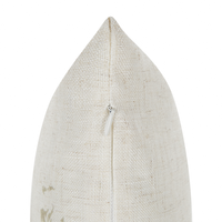 Set di 2 cuscini in misto poliestere beige 45 x 45 cm decorativo morbido accessorio per la casa foglia ricamata