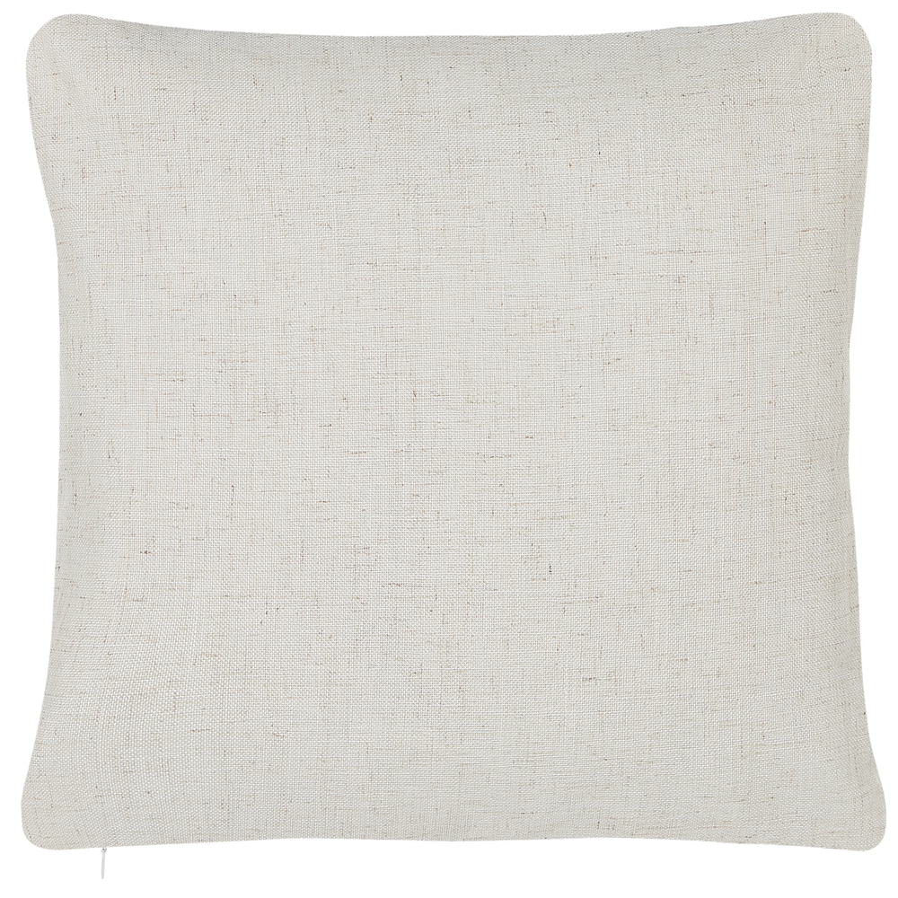 Set di 2 cuscini in misto poliestere beige 45 x 45 cm decorativo morbido accessorio per la casa foglia ricamata