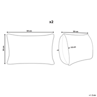 Set di 2 cuscini decorativi beige 30 x 50 cm Cuscini decorativi con motivo tigre federe rimovibili Chiusura con cerniera Stile moderno boho