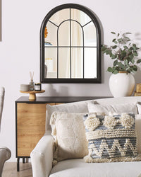 Specchio da parete con cornice in metallo Nero 69 x 89 cm dipinto tradizionale