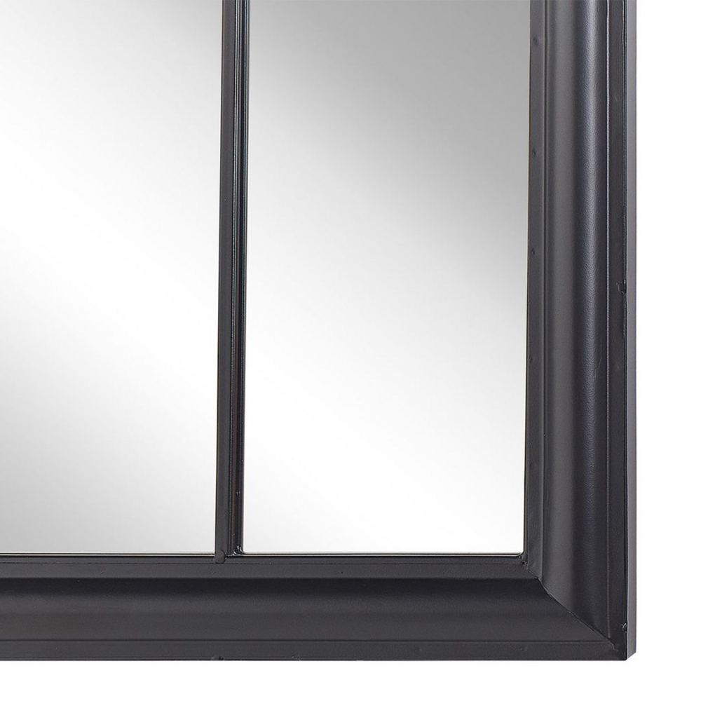 Specchio da parete con cornice in metallo Nero 69 x 89 cm dipinto tradizionale